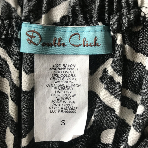 Double Click Black and White Palazzo Pants - Picture 4 of 5